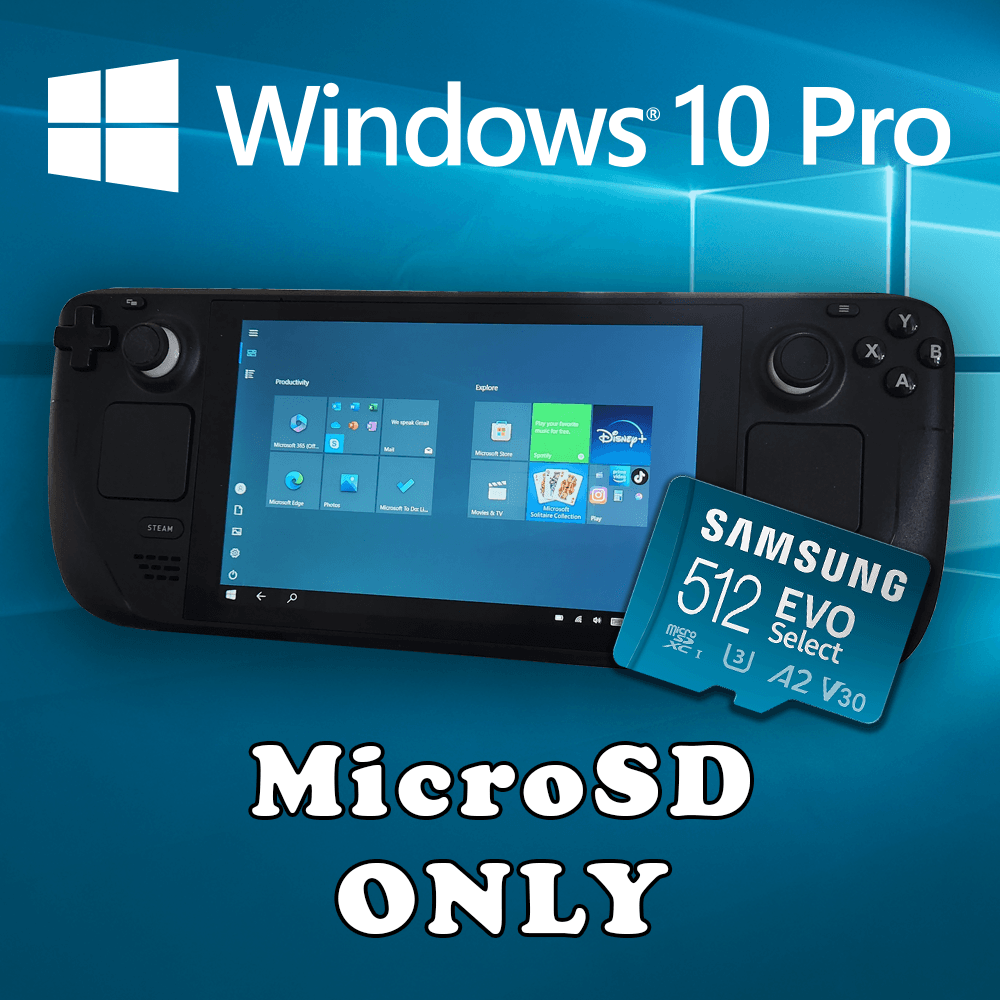 Steam Deck SD Card Pre-Installed Windows 10/11 Pro | Up to 1TB
